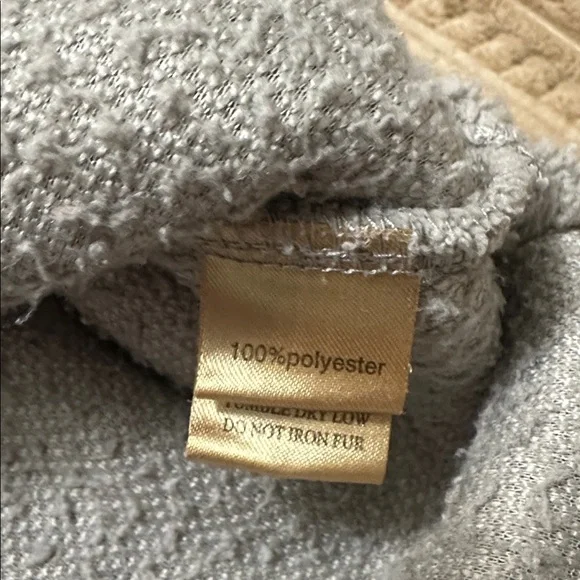 True Grit Zip Up Sweater in Light Gray small - Picture 4 of 5